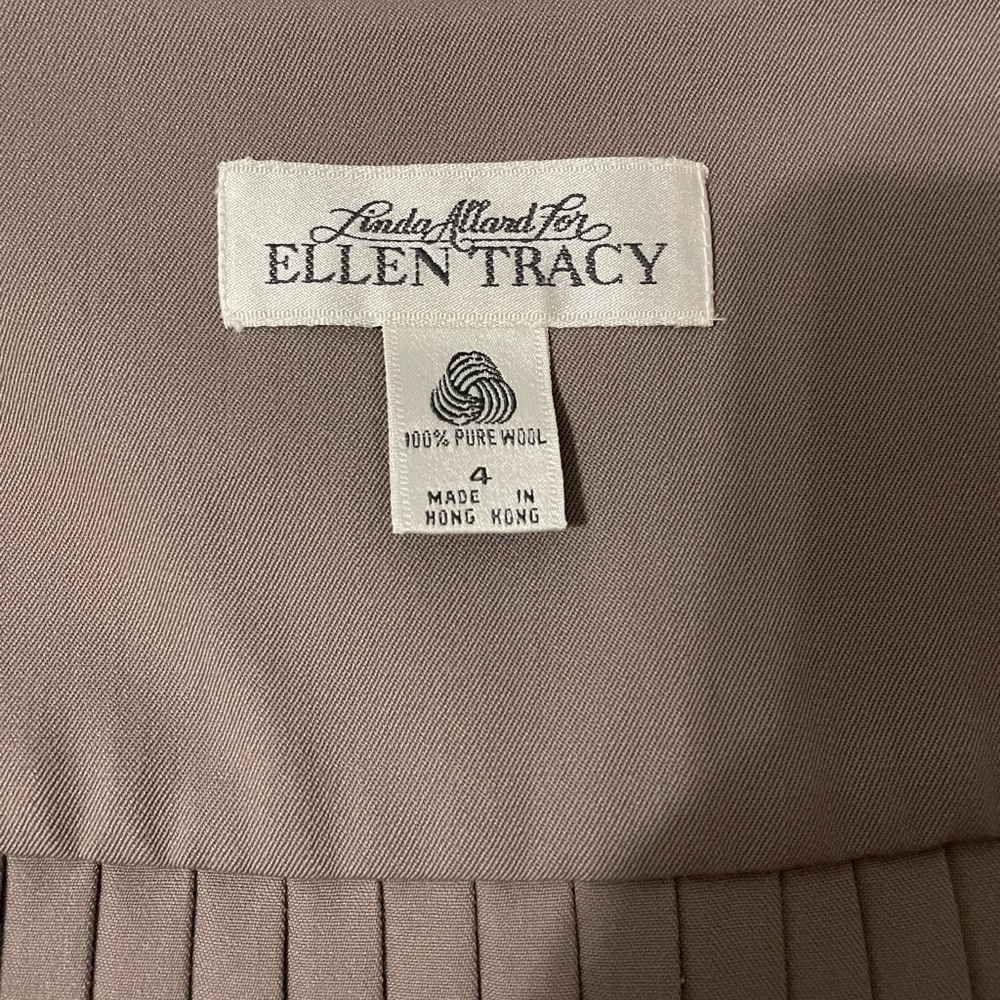 Ellen Tracy Taupe Wool Skirt